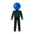 Blue Man Group Blue Guy With Light Up Suit Figurine in Black and Blue - Back View