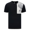 KÀ Adult Sublimated Panel Pocket Black T-Shirt - Front View