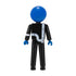 Blue Man Group Blue Guy With Pipes Figurine in Black and Blue - Back View