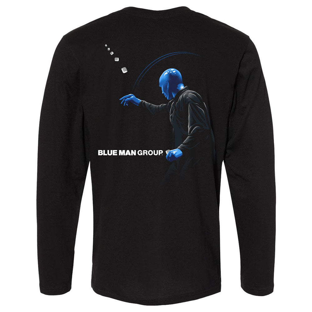 Blue Man Group Adult Marshmallow Toss Long Sleeve T-Shirt | Cirque
