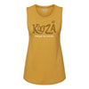 KOOZA Ladies Logo Tank Top in Yellow - Front View