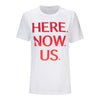 ECHO Here. Now. Us Ladies T-Shirt in White - Front View