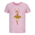 "O" Youth Ballerina Tee in Light Pink - Front View