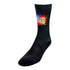 Blue Man Group Splatter Logo Socks in Black - Left Foot Front View