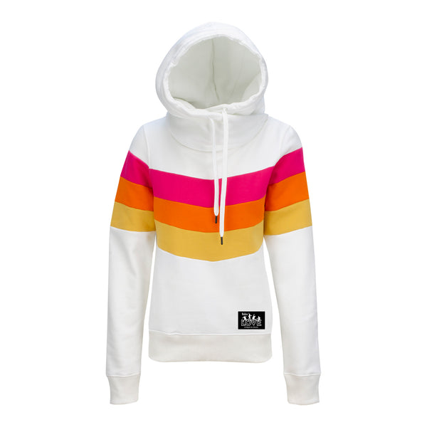 The Beatles LOVE Shawl Neck Pullover Hoodie in White - Front View
