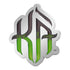 KÀ Marquee Logo Hatpin in Silver with Black and Green - Front View