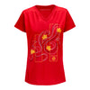 KÀ Ladies Leaves T-Shirt in Red - Front View