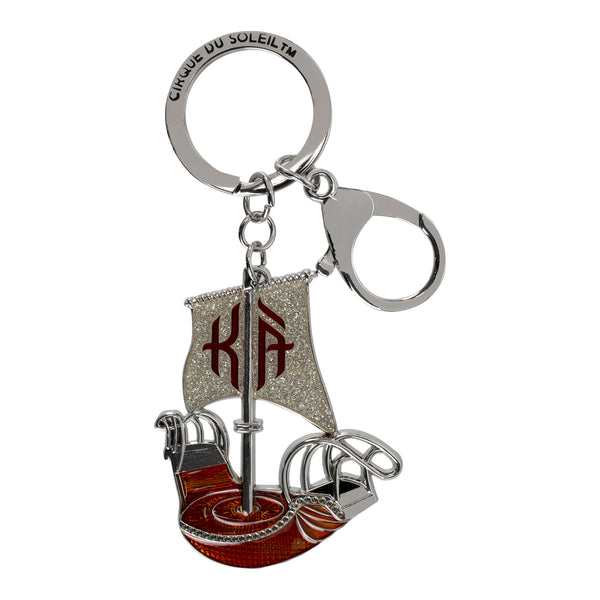 KÀ Ship Keychain in Silver - Front View