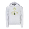 OVO Insect Hooded Sweatshirt in White - Front View
