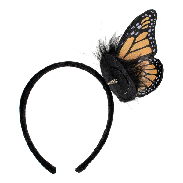 OVO Butterfly Headband in Black and Orange - Front View