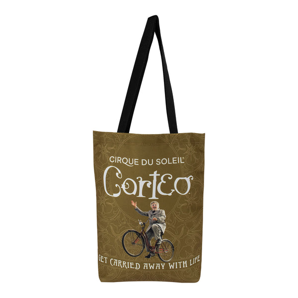 Corteo Canvas Tote in Gold - Side View