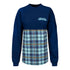CRYSTAL Ladies Plaid Spirit Jersey® in Navy and Blue - Front View