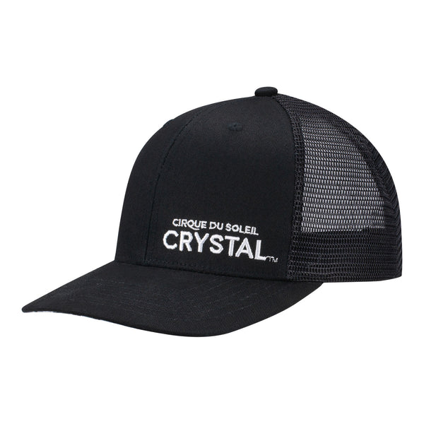 CRYSTAL Geo Mesh Hat in Black - Left Side View