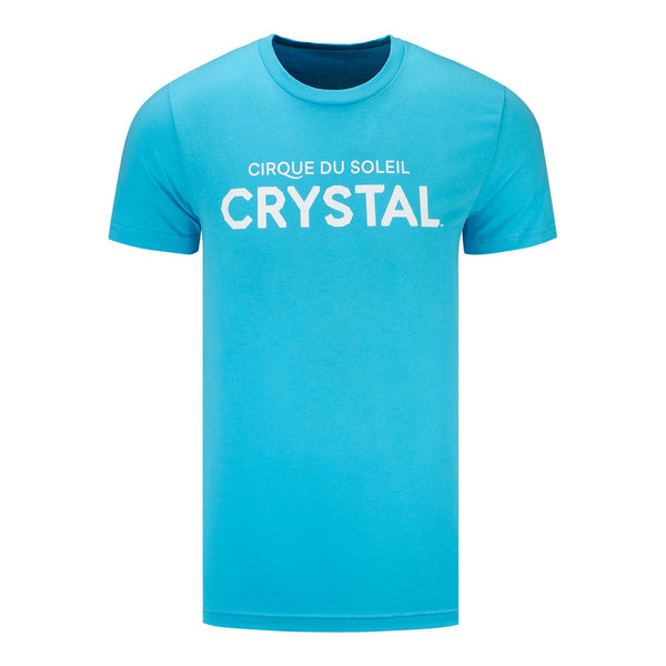 CRYSTAL Marquee Logo T-Shirt in Bright Blue - Front View