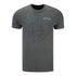 CRYSTAL Geometric Lines T-Shirt in Charcoal Grey - Front View
