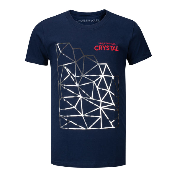 CRYSTAL Youth Geo T-Shirt in Navy - Front View