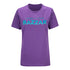 BAZZAR Marquee Foil Ladies T-Shirt in Purple - Front View