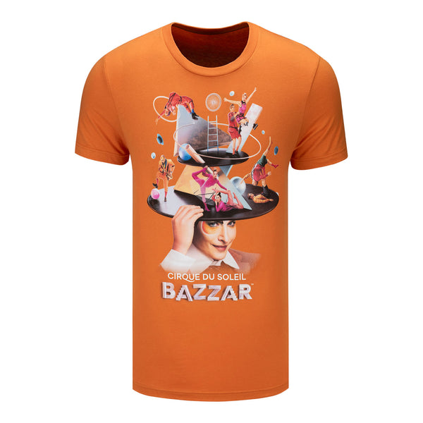 BAZZAR Marquee T-Shirt in Orange - Front View