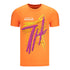 BAZZAR Spray Logo T-Shirt in Neon Orange - Front View