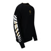 Cirque du Soleil Stripe Crewneck Sweatshirt in Black, White and Gold - Right Arm Side View