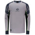 KÀ Adult Athletic Tattoo Long Sleeve Shirt in Grey/Black/Green - Front View
