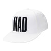 Mad Apple White Flat Bill Mad Hat - Left Side View