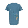 Corteo Youth Juggler T-Shirt in Heather Dark Teal - Back View