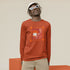 ECHO Cube Puppet T-Shirt in Orange - Front View, Model