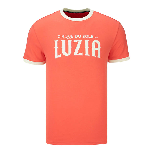 LUZIA Marquee Logo T-Shirt Coral - Front View