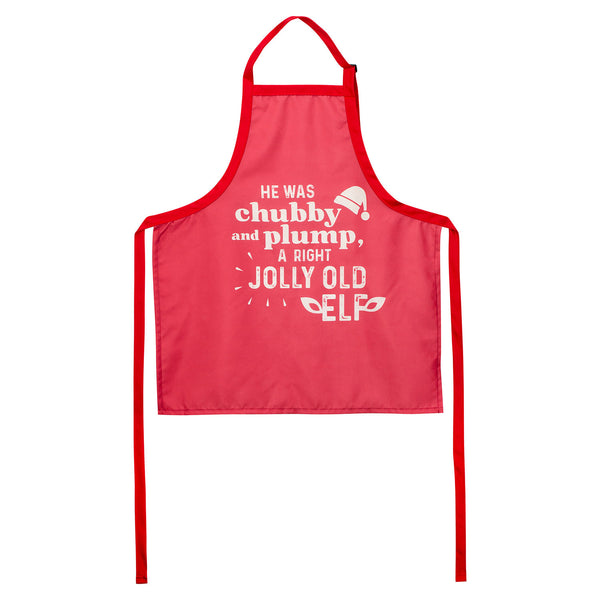 'Twas the Night Before Poem Apron in Red - Front, Flat View