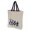 The Beatles LOVE Canvas Bag in Tan - Side View