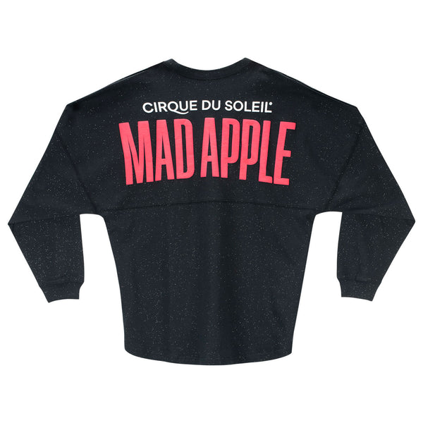 Mad Apple Ladies Spirit Jersey® Sparkle Black - Back View, Flat