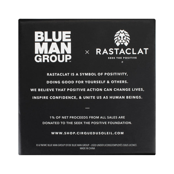 Blue Man Group Rastaclat Braided Bracelet in Black and Blue - Bottom of Box View