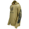 KÀ Adult Hooded Pullover Sweatshirt in Gold and Black - Left Side View
