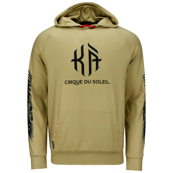 KÀ Adult Hooded Pullover Sweatshirt in Gold and Black - Front View