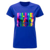 Blue Man Group Ladies Shirt Rainbow Foil Royal