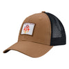 KÀ Marquee Logo Two-Tone Mesh Back Hat in Brown and Black - Left Side View
