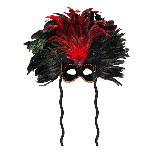Cirque du Soleil Red and Black Carnevale Mask - Front View