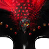 Cirque du Soleil Red and Black Carnevale Mask - Zoomed in View