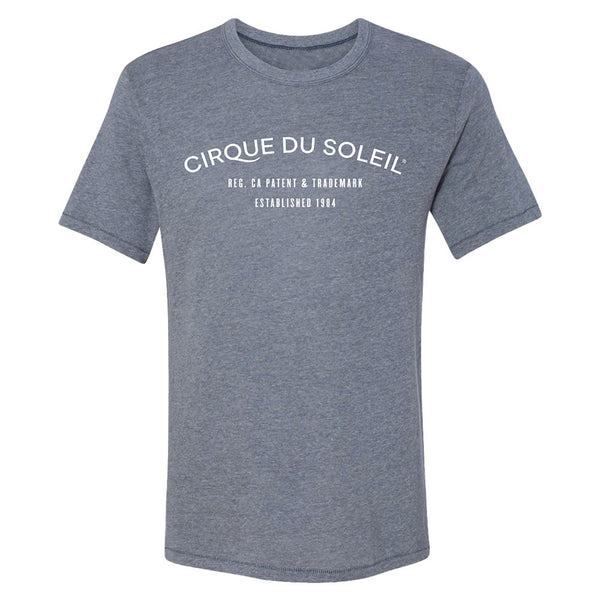 Cirque du Soleil Adult Classic Trademark T-Shirt in Vintage Navy - Front View