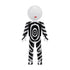 "O" Collectible Stripey Figurine in Black and White - Front View