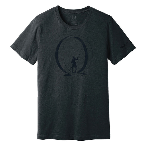“O” Tonal Logo T-Shirt in Charcoal - Front View