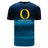 "O" Adult Sublimated Water Shirt in Blue - Front View