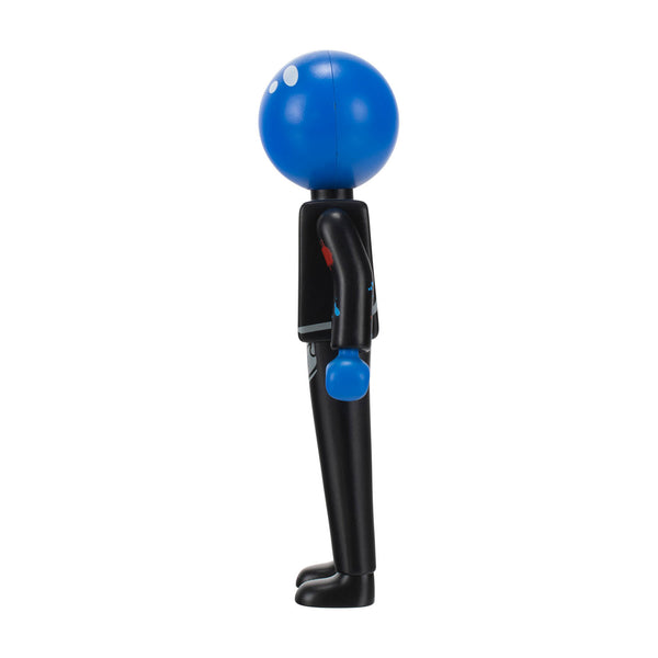 Blue Man Group Blue Guy With Paint Figurine in Black and Blue - Left Side View