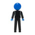 Blue Man Group Blue Guy With Paint Figurine in Black and Blue - Back View