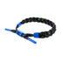 Blue Man Group Rastaclat Braided Bracelet in Black and Blue - Side View