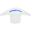 Blue Man Group Oversized White Long-Sleeve Spirit Jersey - Back View