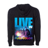 Blue Man Group Adult Live in Full Color Hooded Sweatshirt