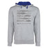 Blue Man Group Adult Contrast Hood Lining Blurred Logo in Grey - Front View