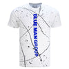 Blue Man Group Adult  Splatter Logo White T-Shirt